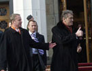 Репортаж с места событий - Президент Украины В.Ющенко после церемонии инагурации